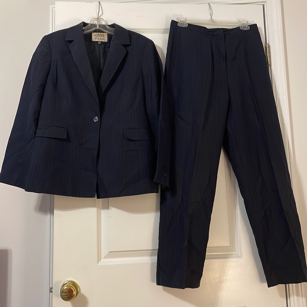 Black and Dark Blue Pant Set